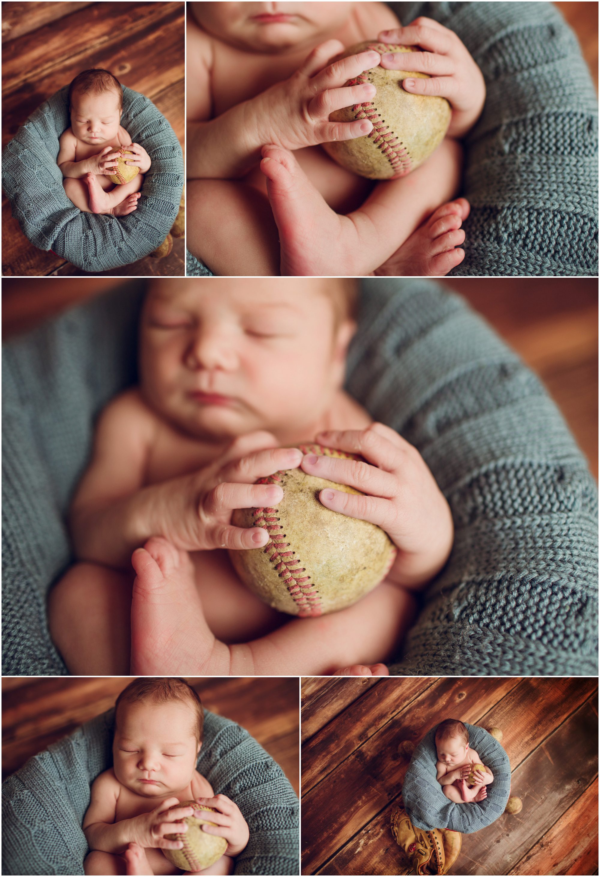 newborn baseball photography details