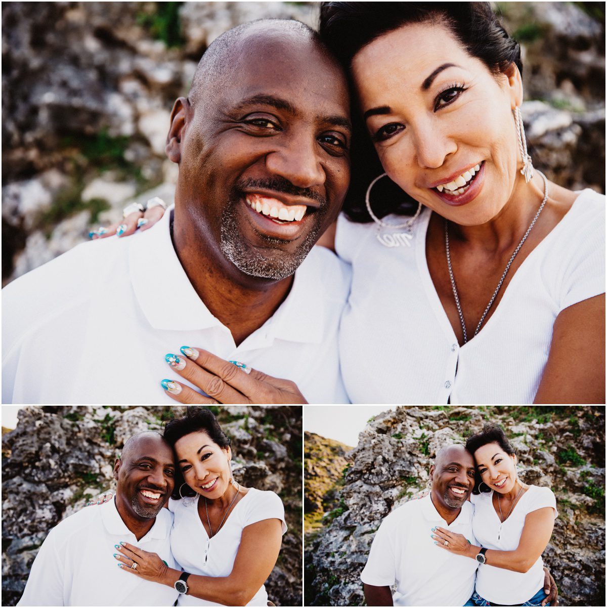 Okinawa Couples Photography black and asian couple