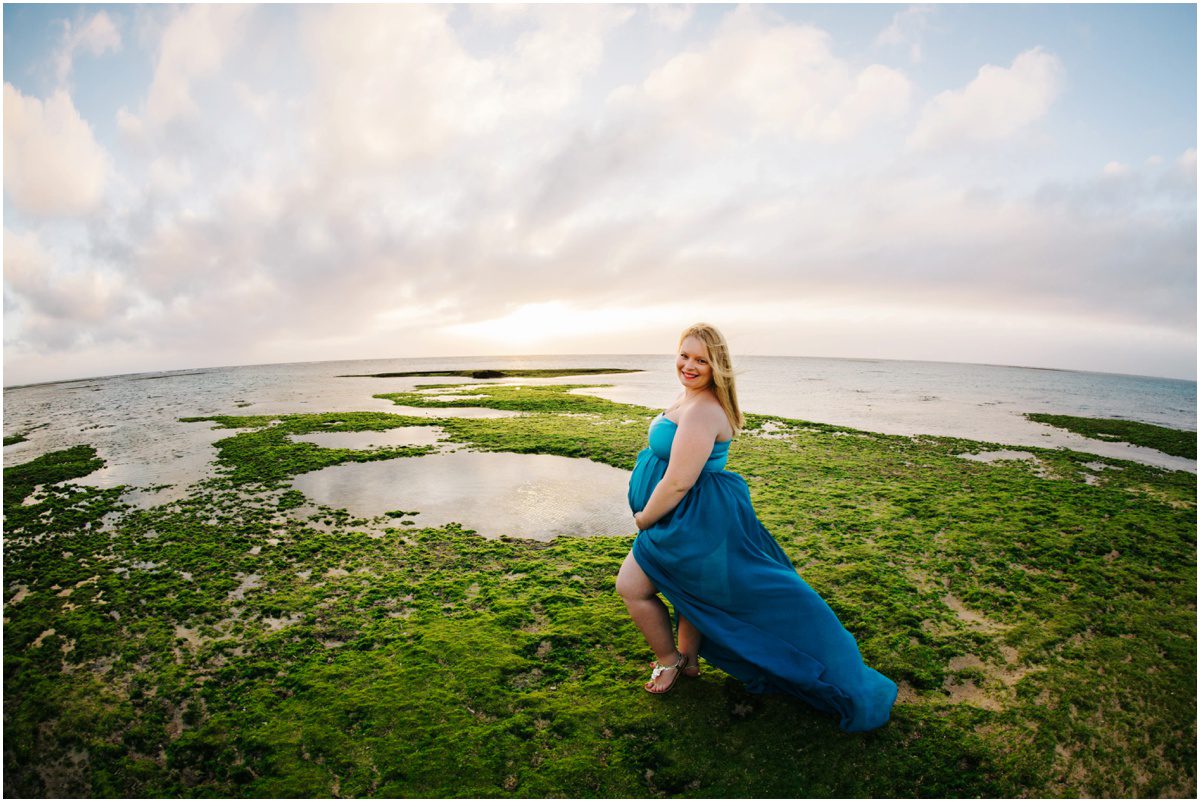 sunset ocean Okinawa Pregnancy Photographer