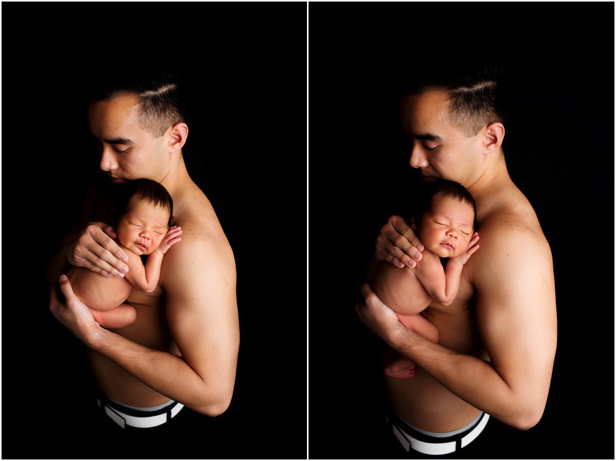 Okinawa Newborn Boy Photographer father and son