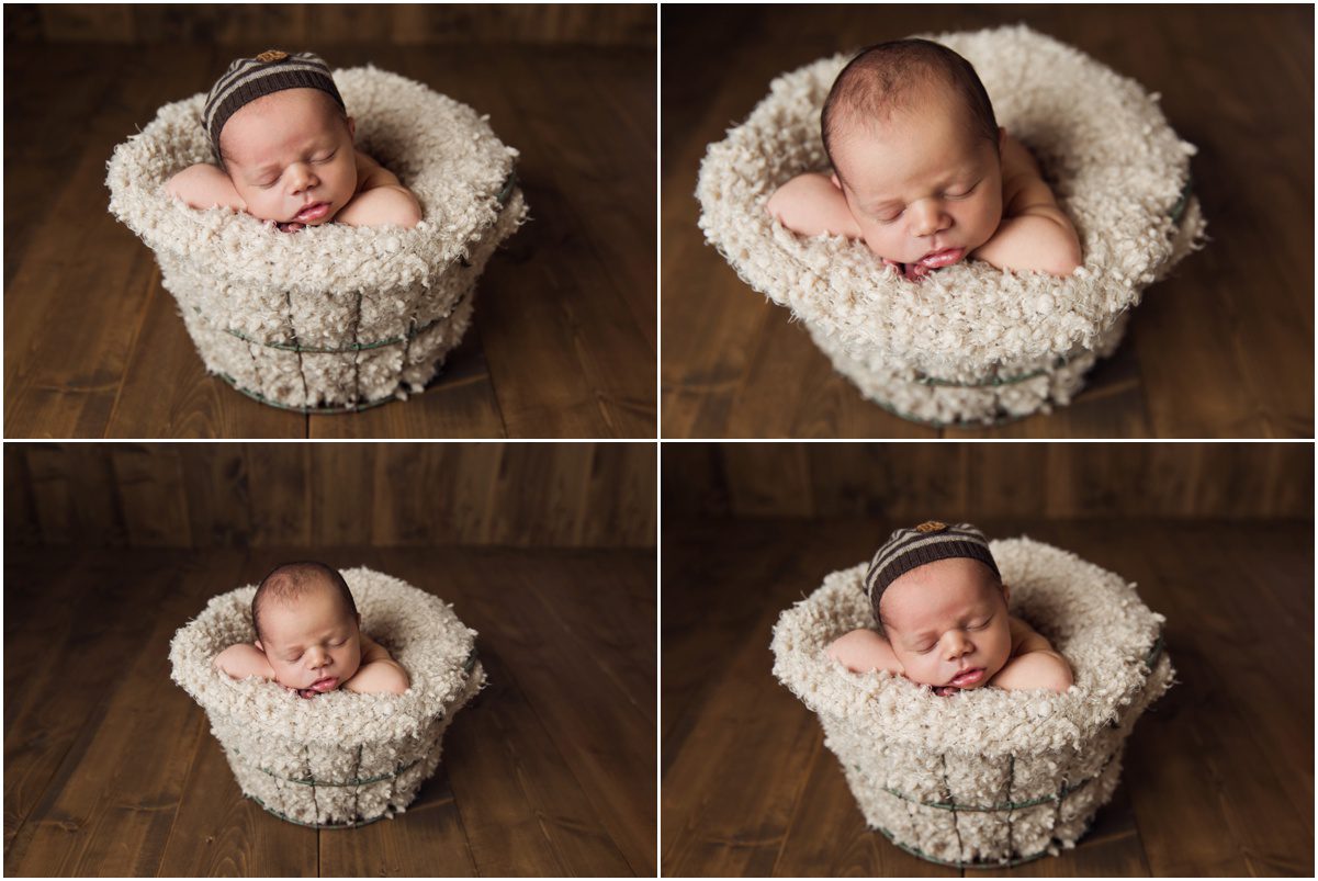 Newborn Photographer Okinawa baby in a basket