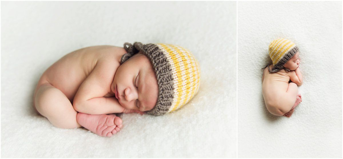 Newborn Photographer Okinawa womb pose with hat
