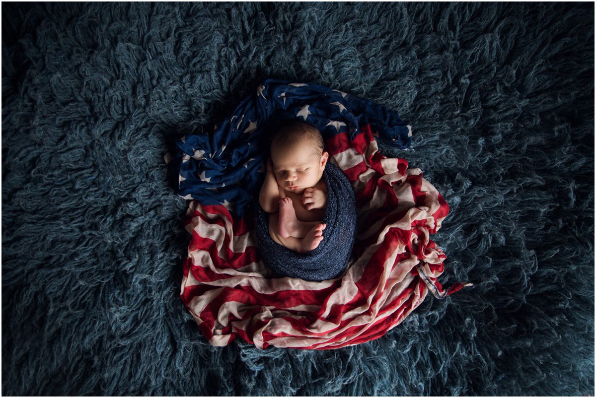 Newborn Photographer Okinawa patriotic
