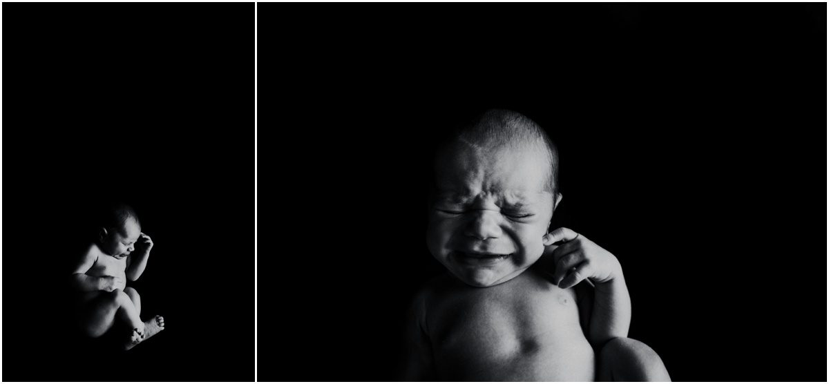 Newborn Photographer Okinawa black and white photo