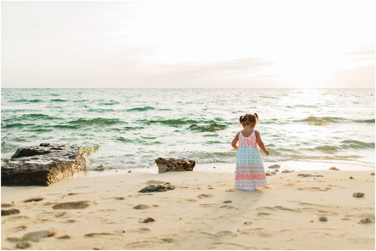 Okinawa Beach Family Photographer ocean and girl