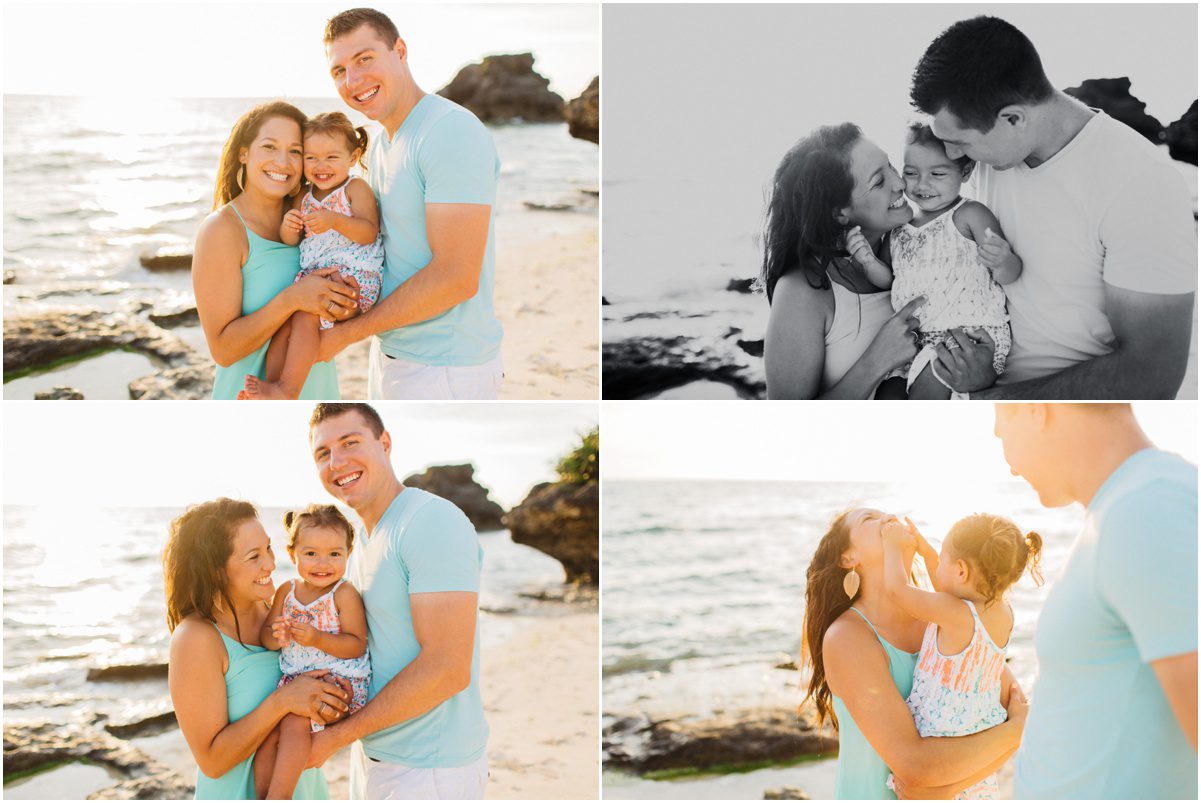 family of three Okinawa Beach Family Photographer