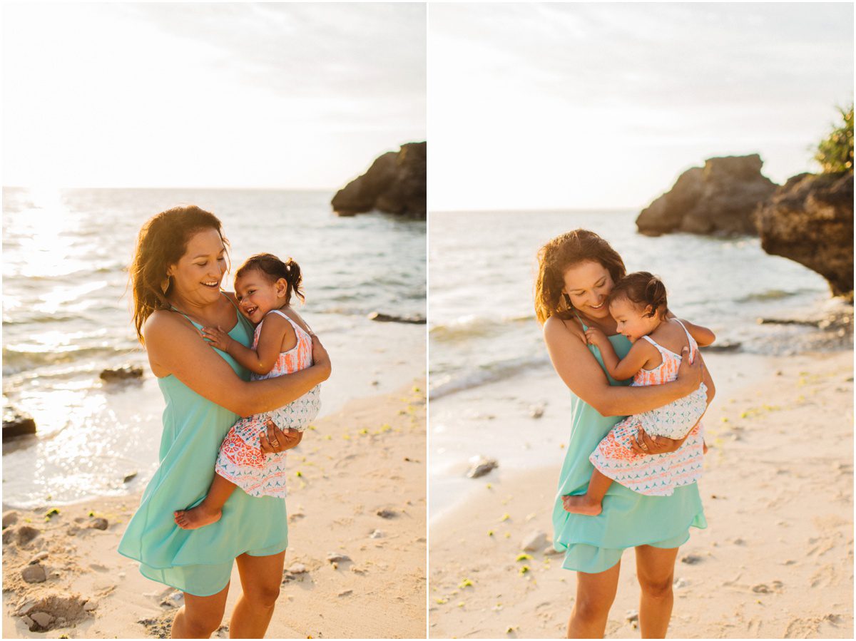 Okinawa Beach Family Photographer spinning with mom