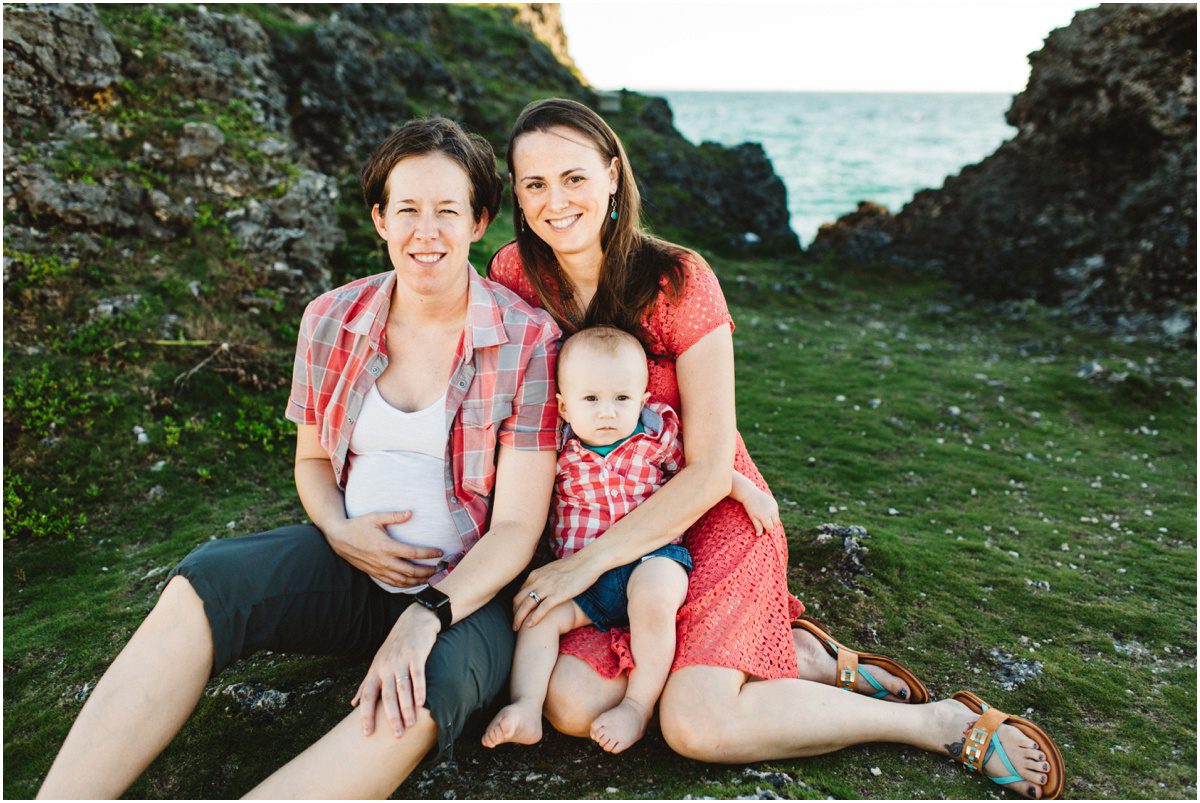 Okinawa Beach Maternity Photographer family of three