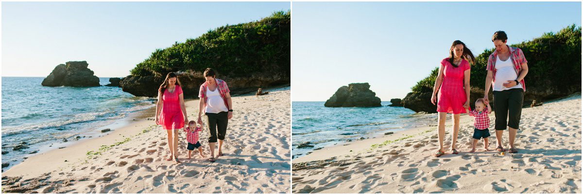 Okinawa Beach Maternity Photographer stroll on beach
