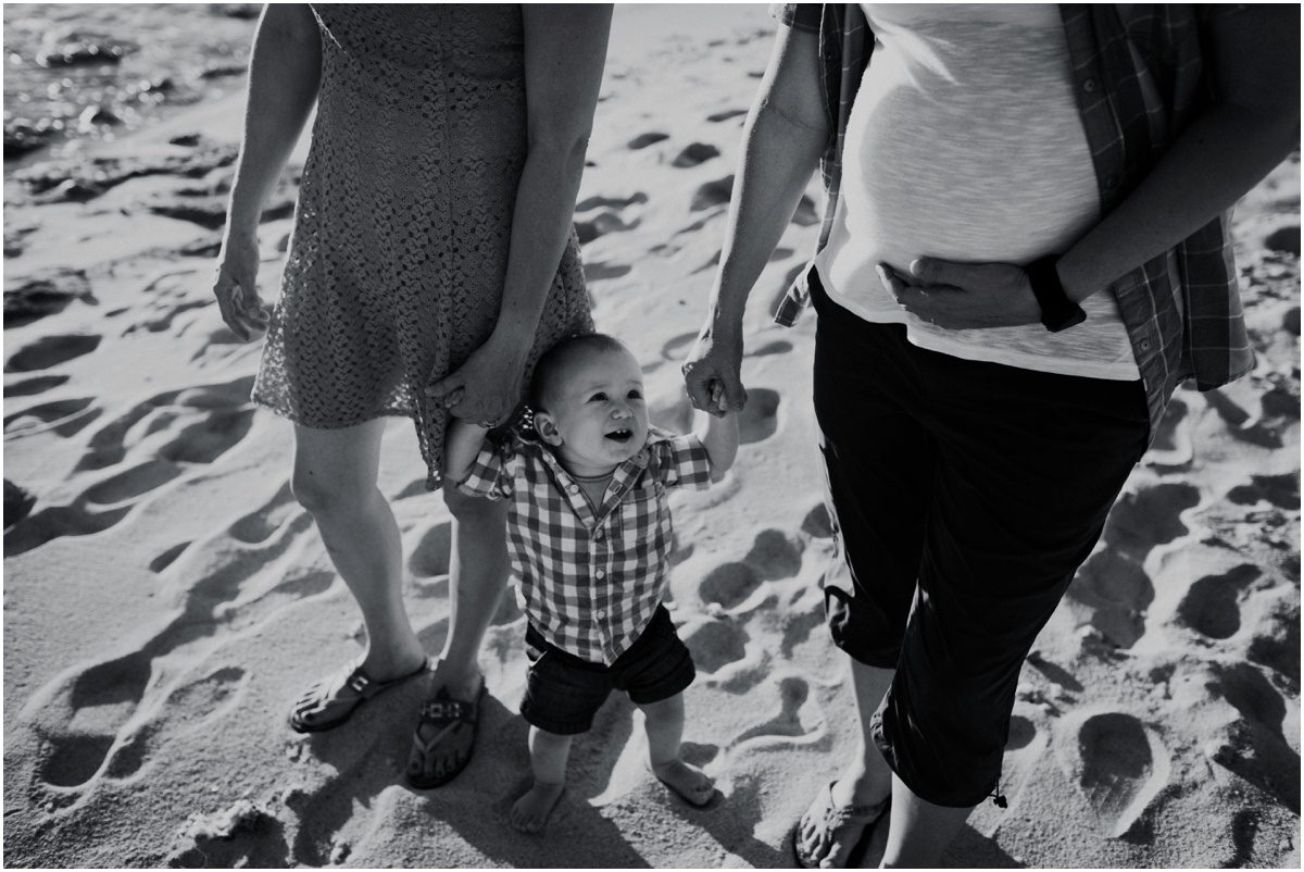 Okinawa Beach Maternity Photographer little boy on sand