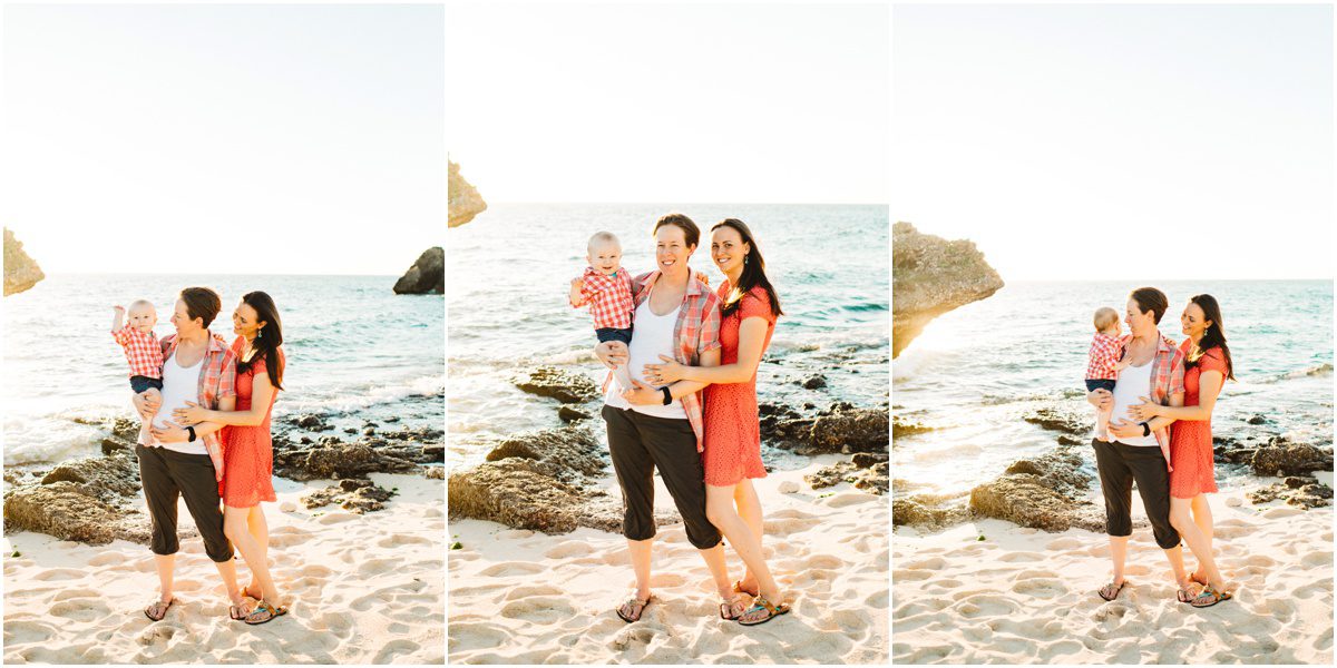 two moms two babies Okinawa Beach Maternity Photographer