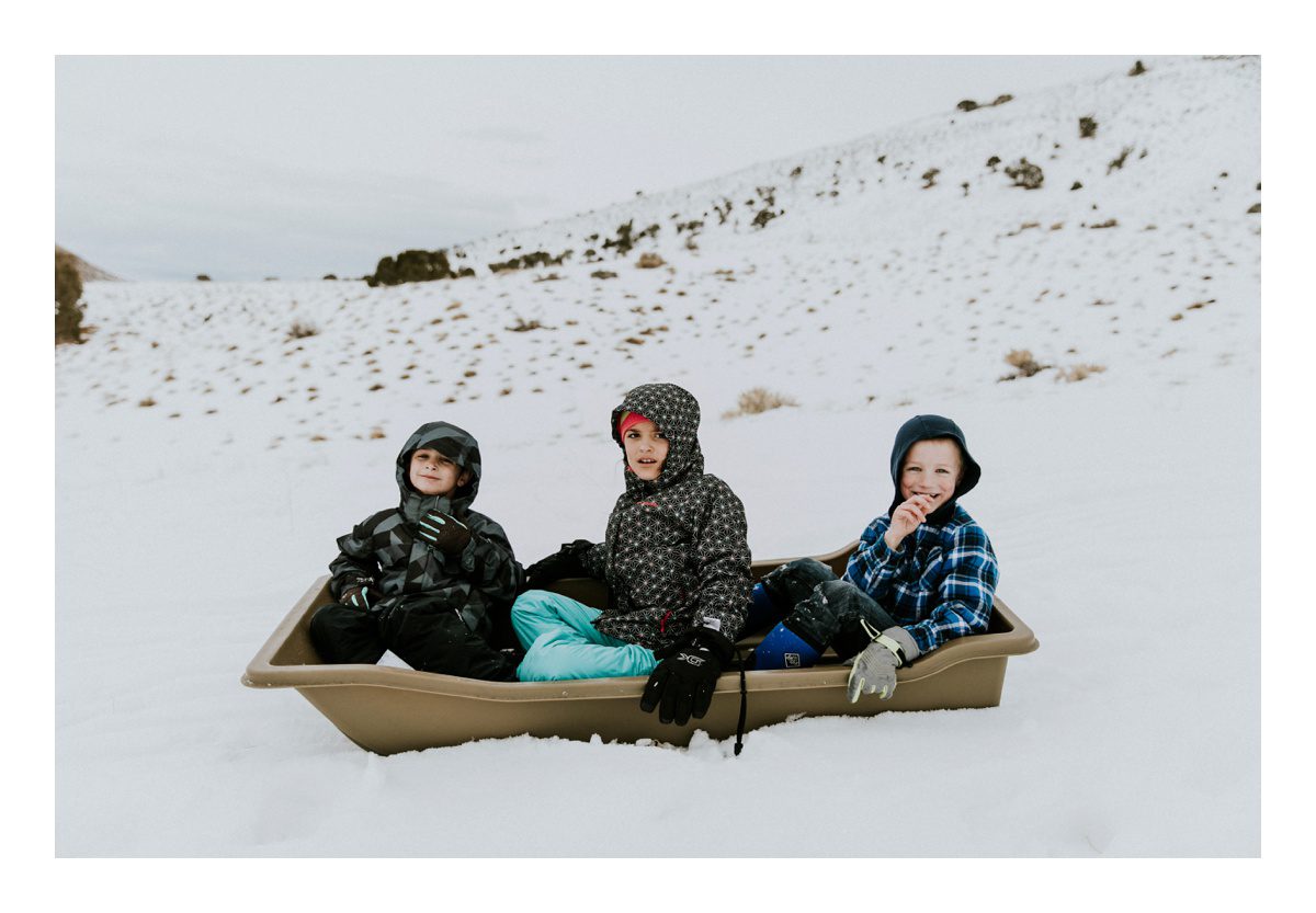 Lehigh Valley Pennsylvania Portrait Photographer children sledding