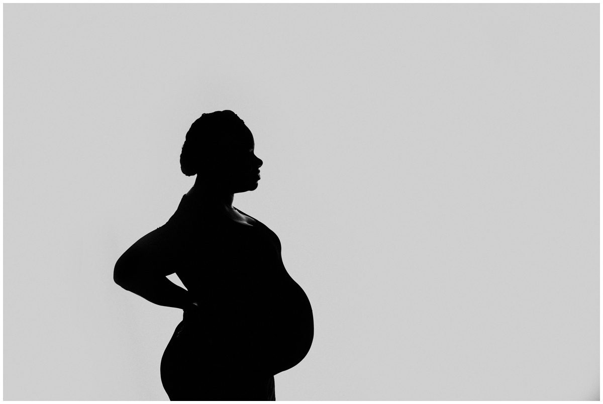 NEPA studio maternity photography silhouette