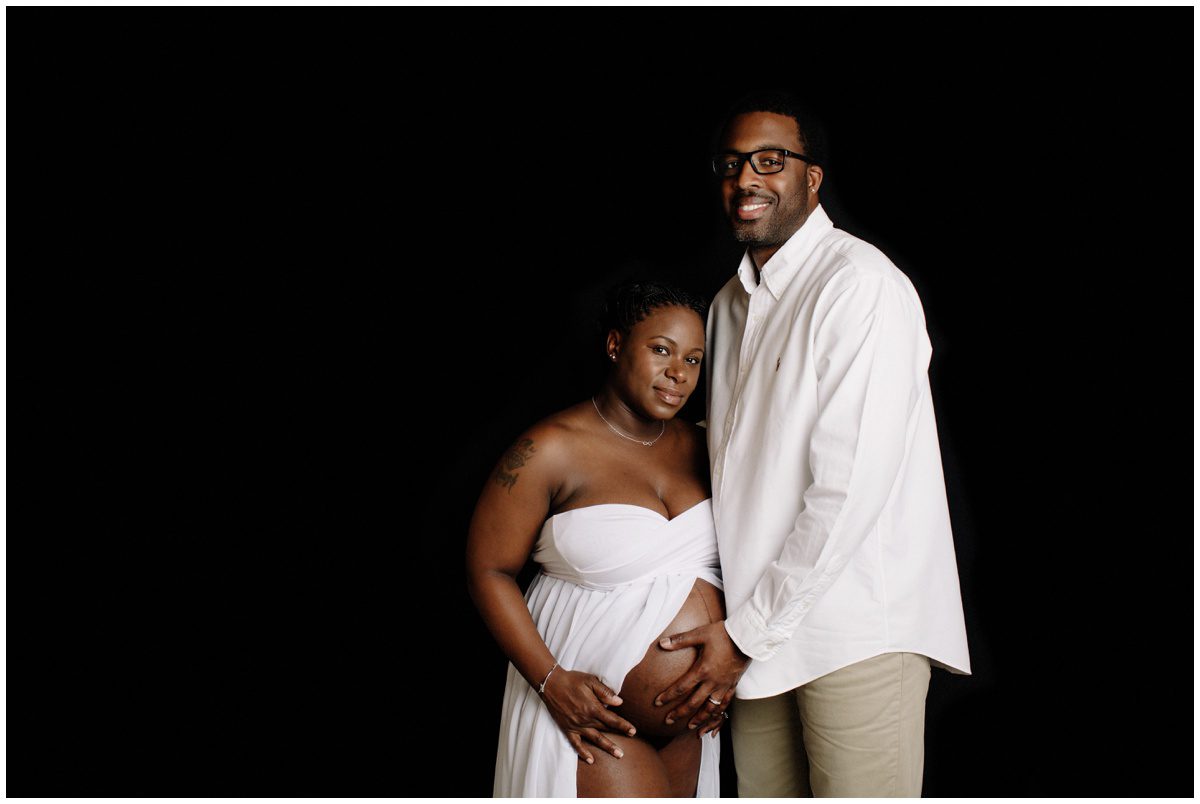 NEPA studio maternity photography wife and husband different sizes