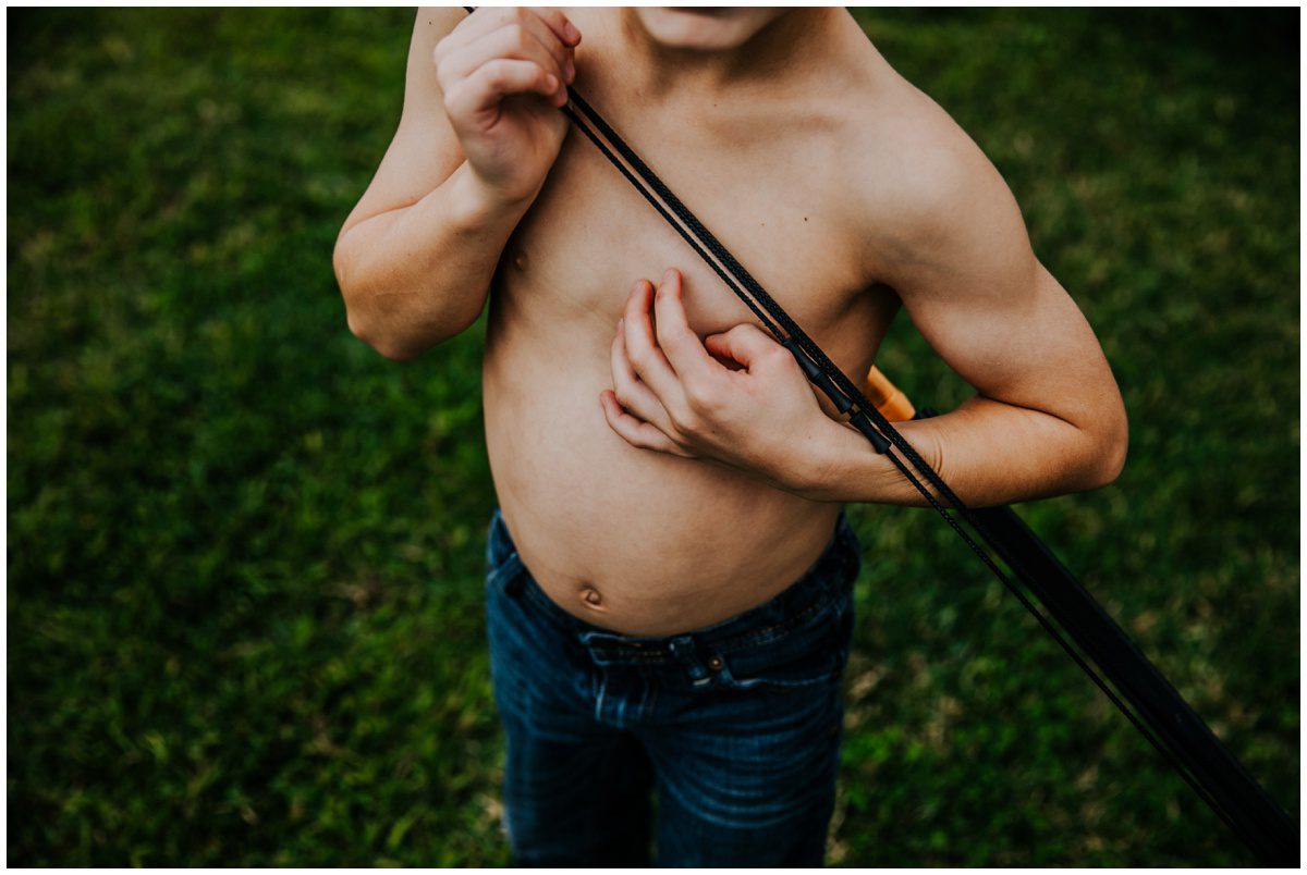 NEPA Portrait Photographer - Fresh Start muscles on little boy