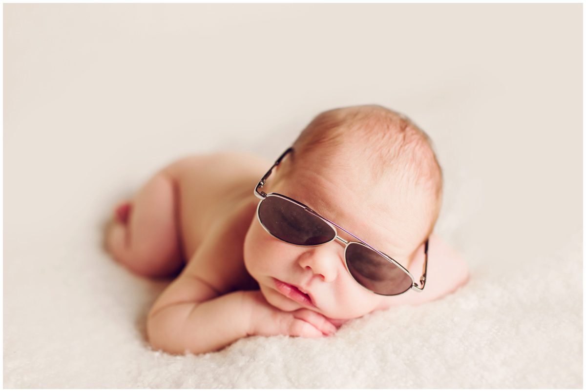 NEPA studio newborn photography baby sunglasses