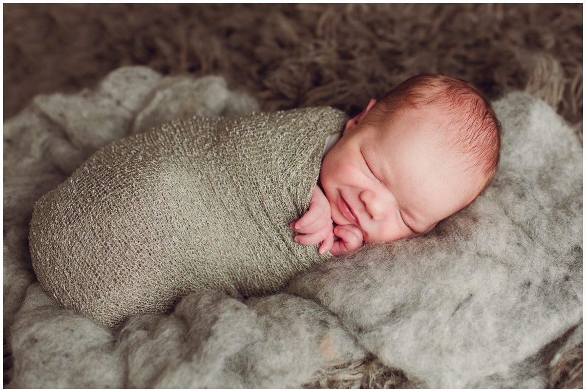 NEPA studio newborn photography smiling newborn