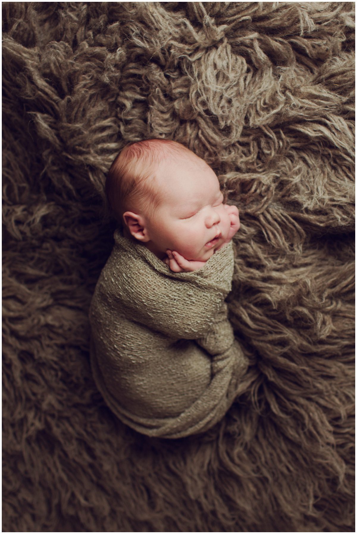 NEPA studio newborn photography wrapped baby