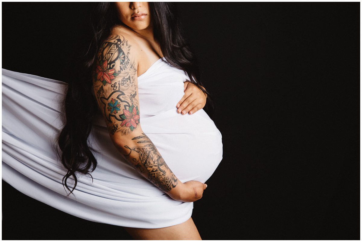 tattooed Orangeville, PA Milk Bath Maternity Photographer