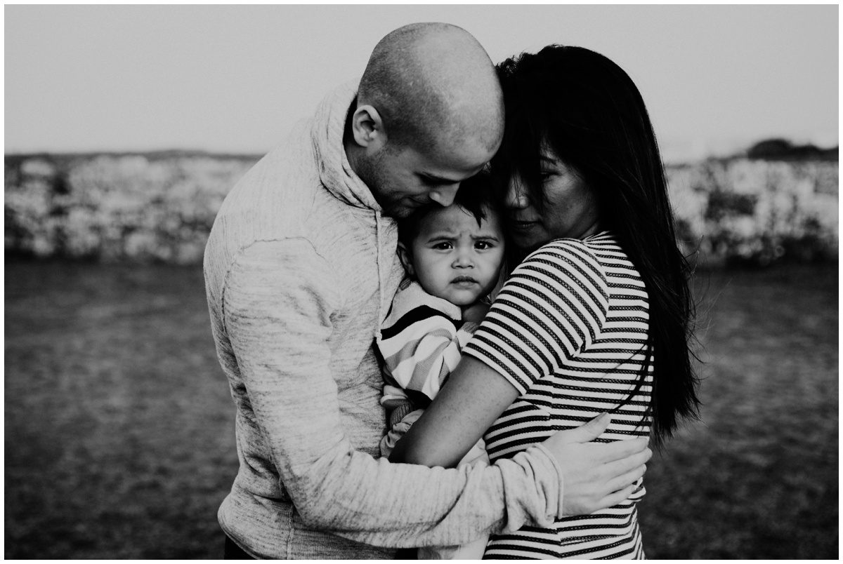 Nescopeck, PA outdoor Family Photographer snuggling family