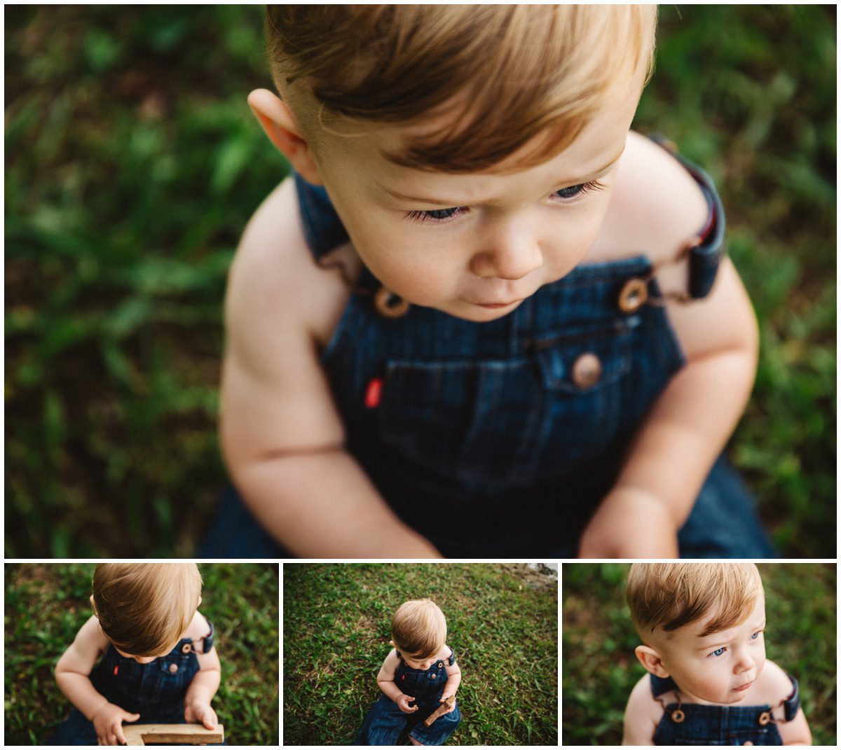 boy sitting in grass Berwick, PA Baby Photographer