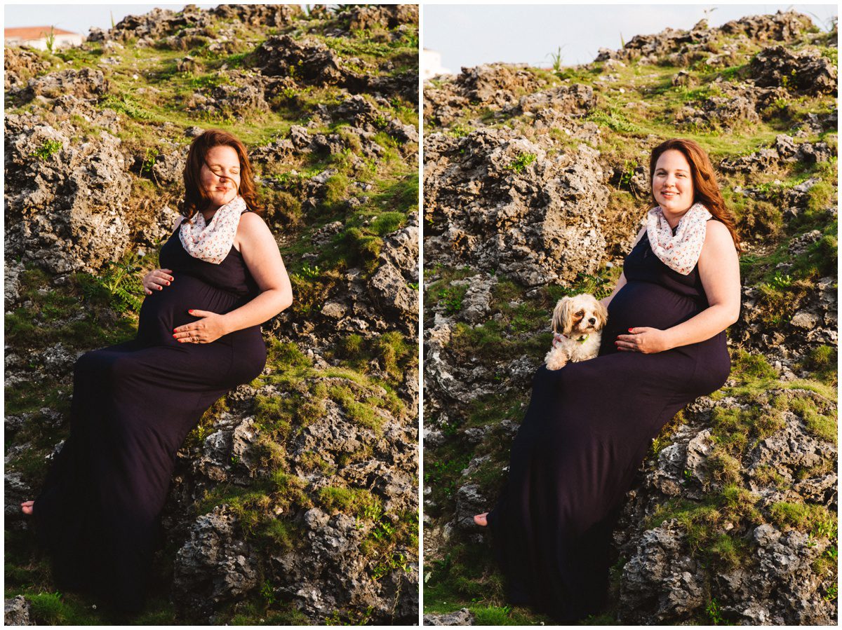 Scranton,PA Maternity Photographer sitting on rocks