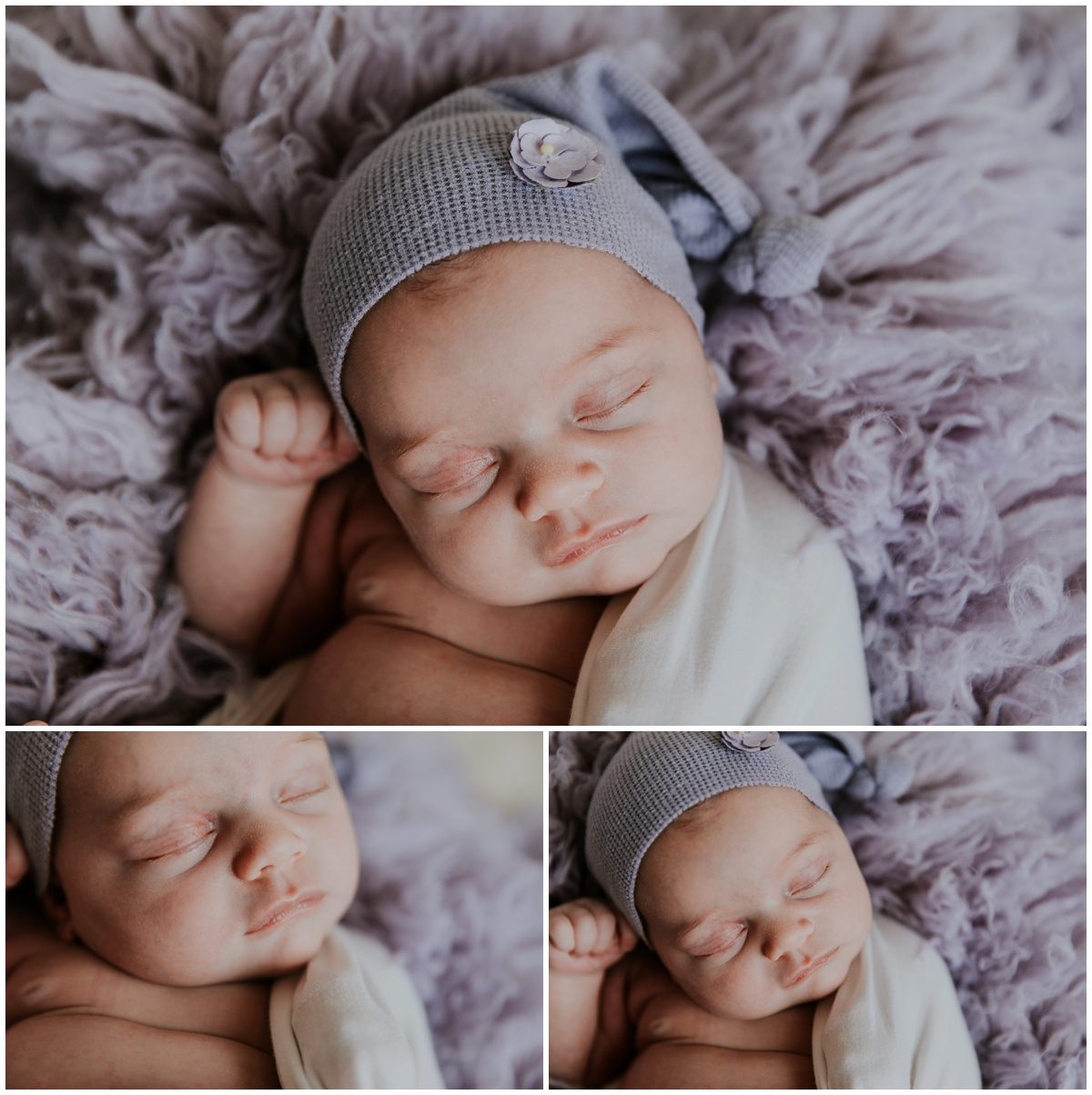 Hazleton Newborn Photography wrapped and night cap