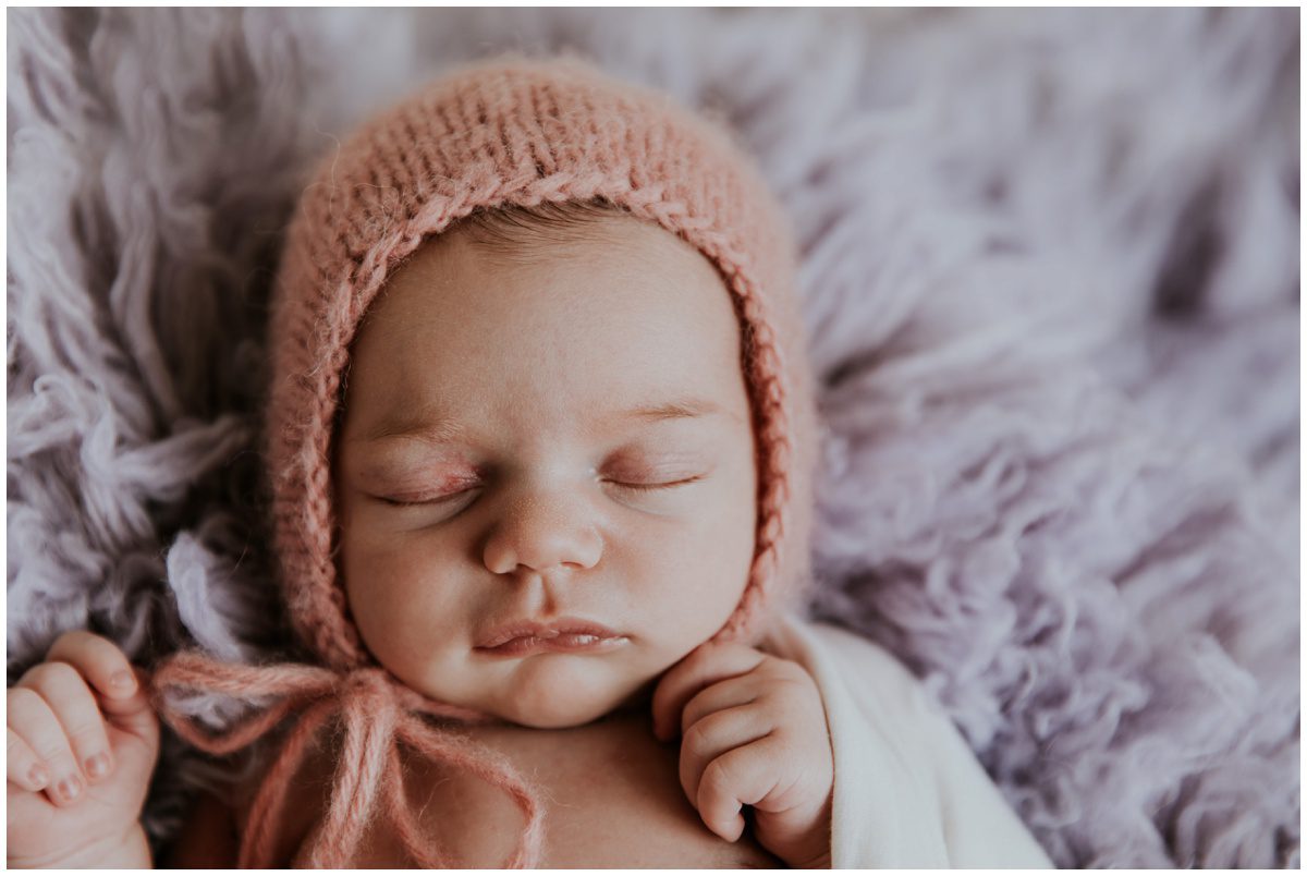 Hazleton Newborn Photography pink bonnet