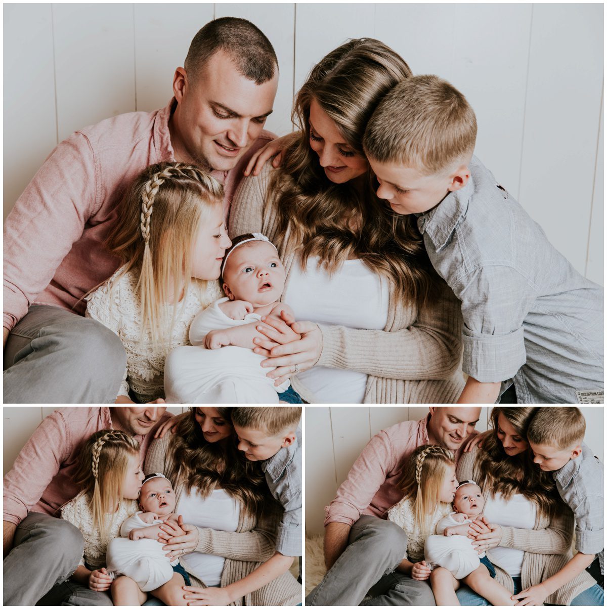 Hazleton Newborn Photography candid family portrait 