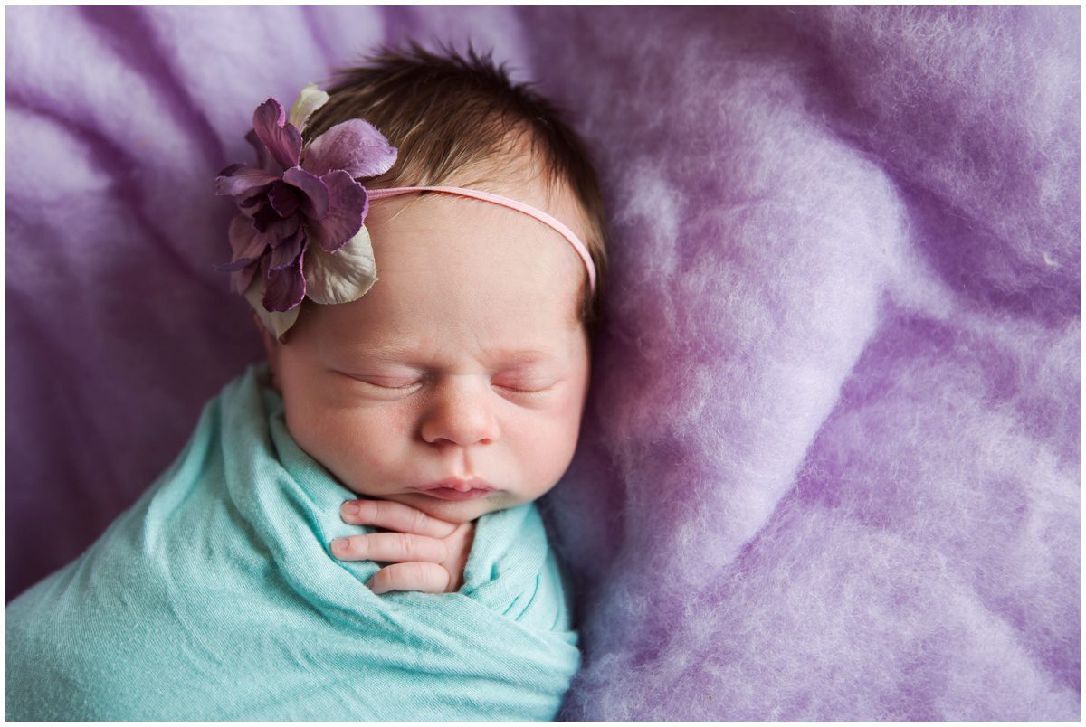 Berwick, PA Newborn Photography wrapped baby