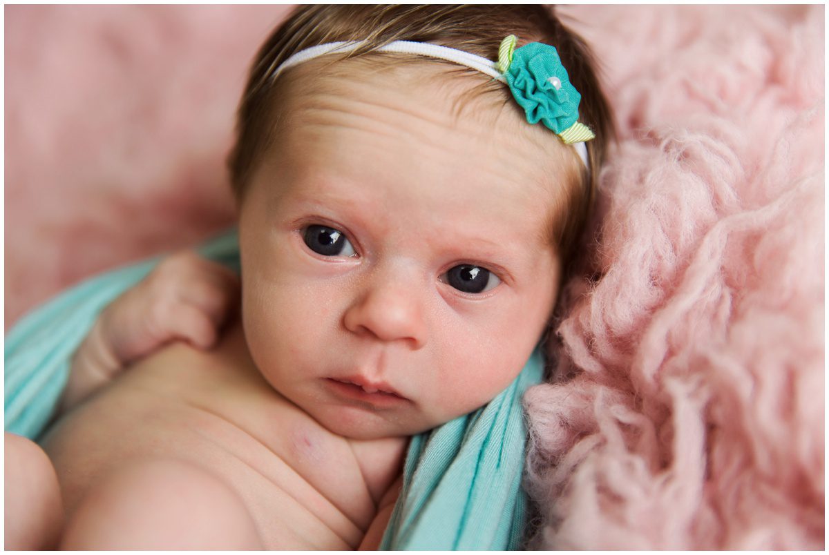 Berwick, PA Newborn Photography girl eyes wide open