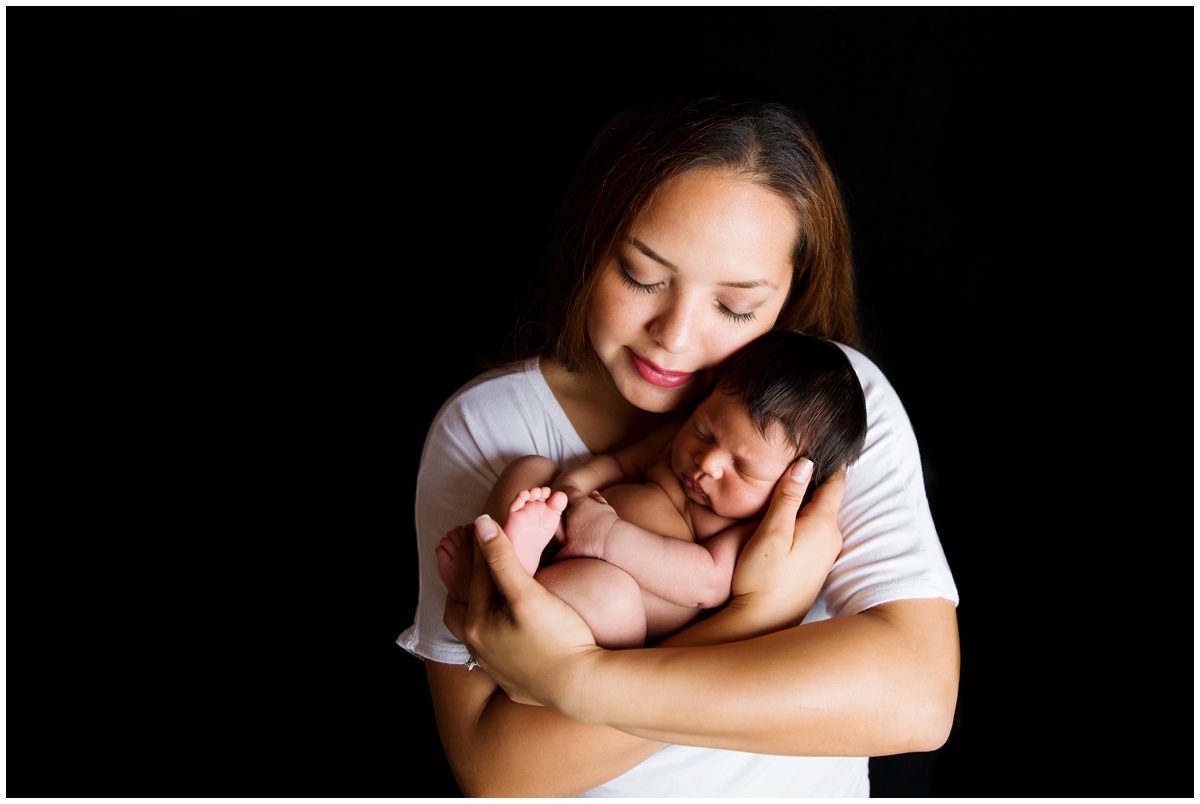 Scranton Newborn Studio Photographer mother and newborn portrait