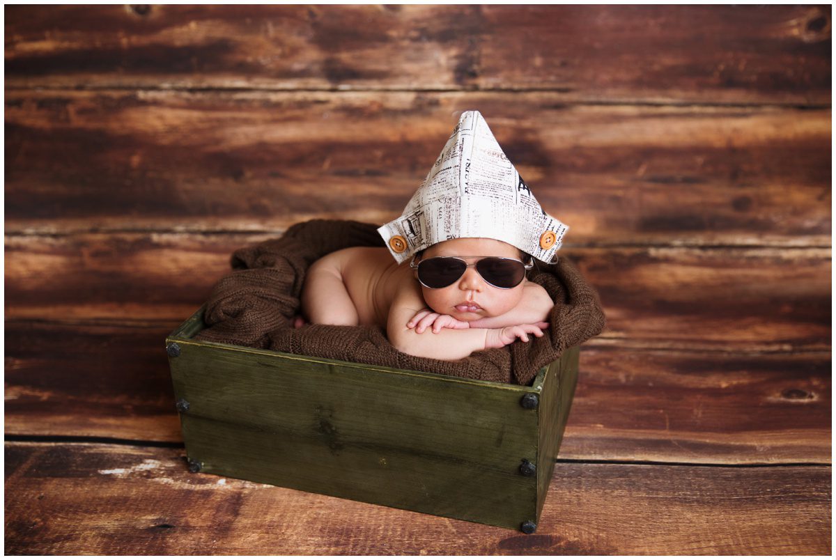 sailor hat & sunglasses Scranton Newborn Studio Photographer