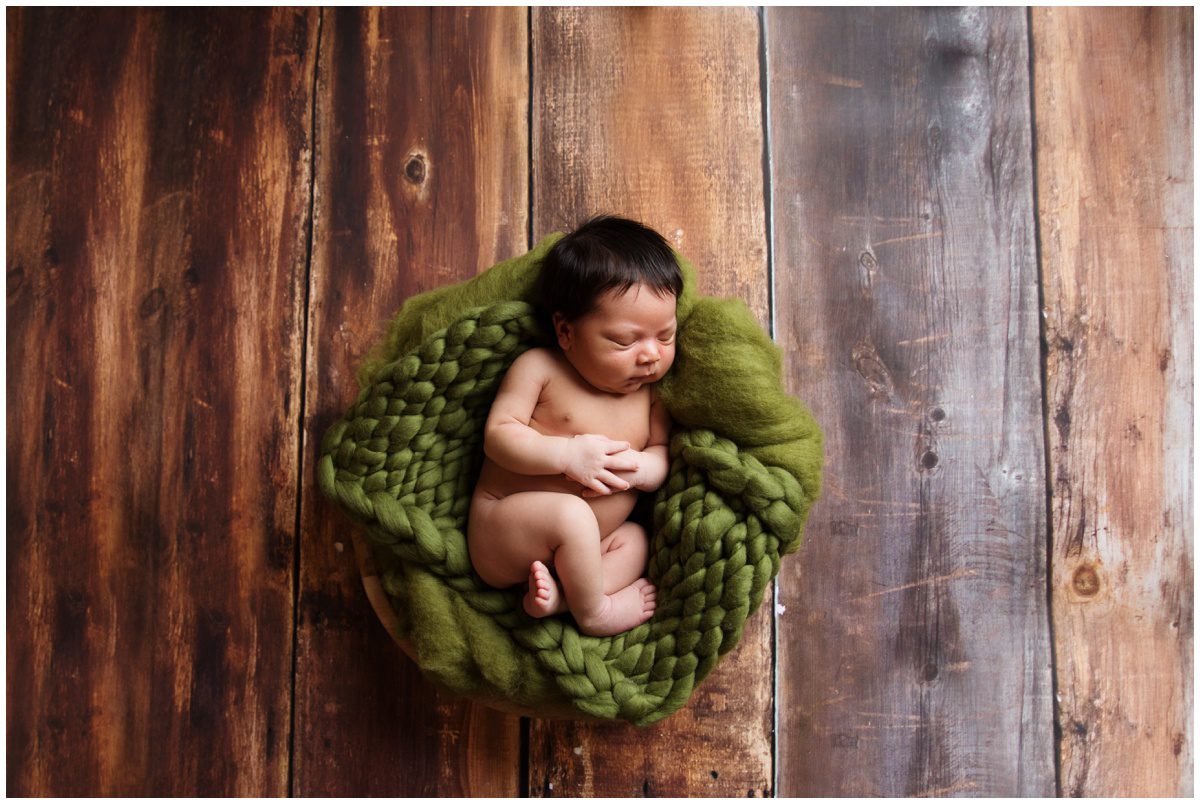 Scranton Newborn Studio Photographer baby in bowl