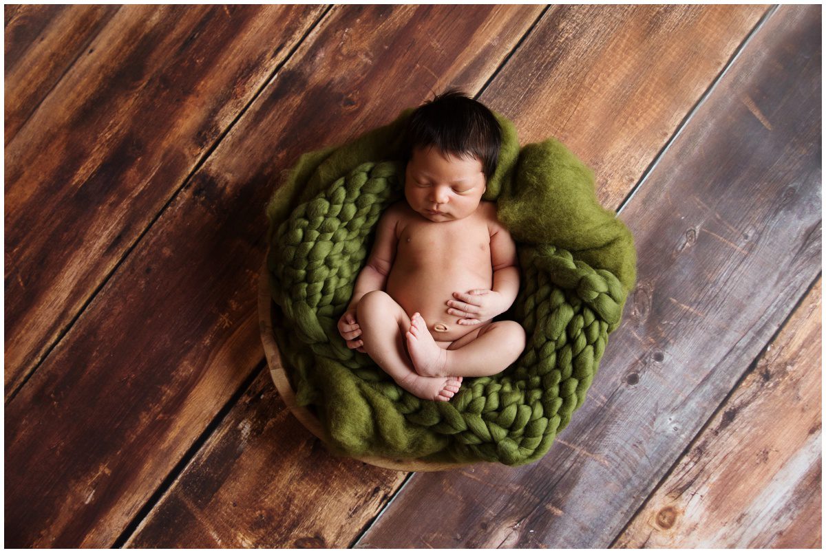 baby in bowl Scranton Newborn Studio Photographer