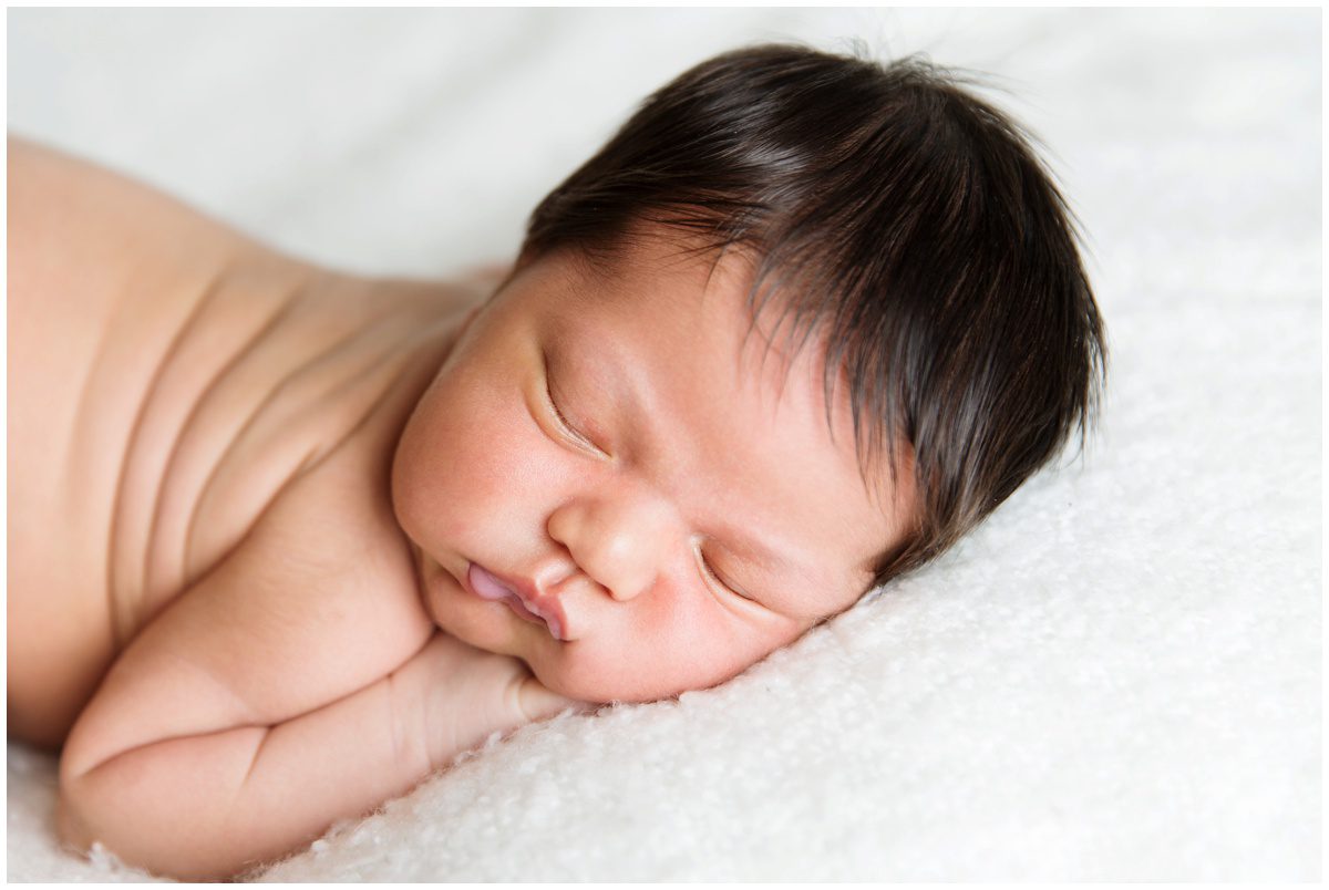 baby back rolls Scranton Newborn Studio Photographer