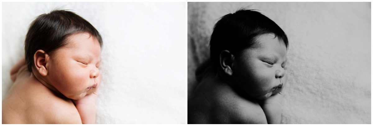 black and white portrait Scranton Newborn Studio Photographer