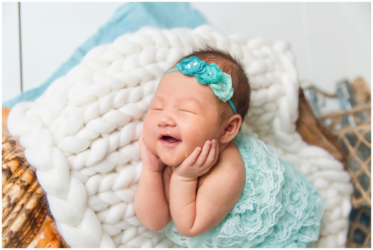 Bloomsburg, PA Newborn Photographer smiling baby