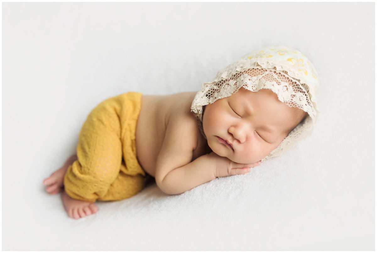Bloomsburg, PA Newborn Photographer mustard outfit