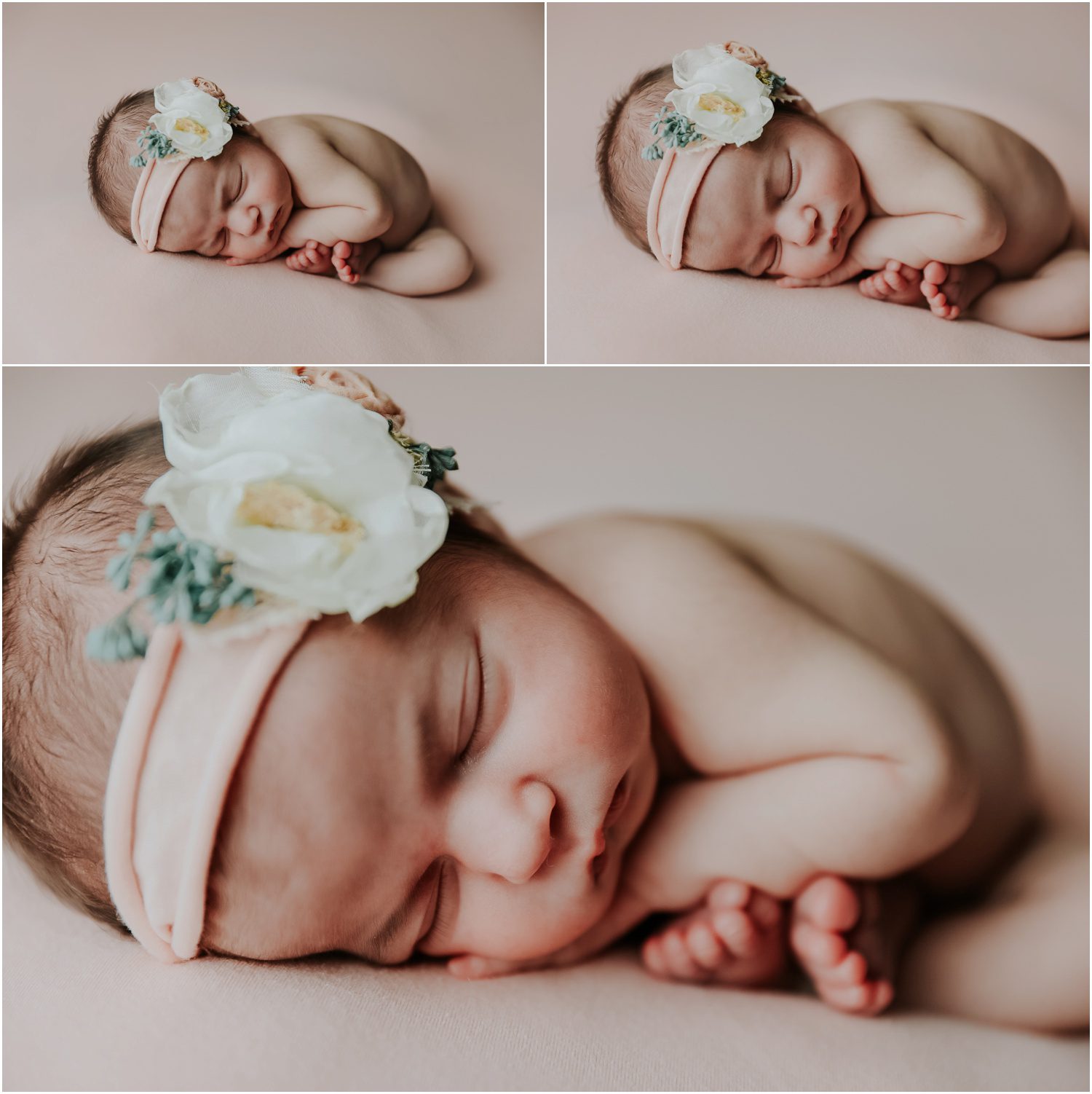 Orangeville, PA Newborn Photographer newborn girl in womb pose