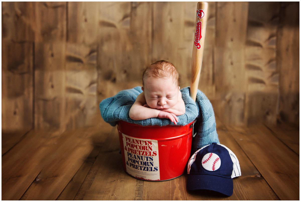 Danville, PA Newborn Photographer baseball portrait newborn