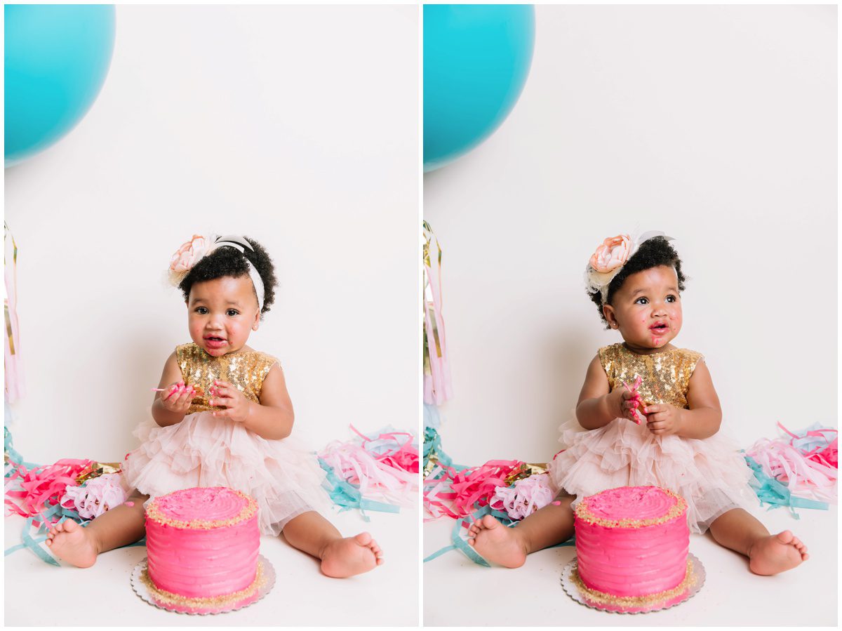 1st Birthday Photographer in Bloomsburg, PA eating cake