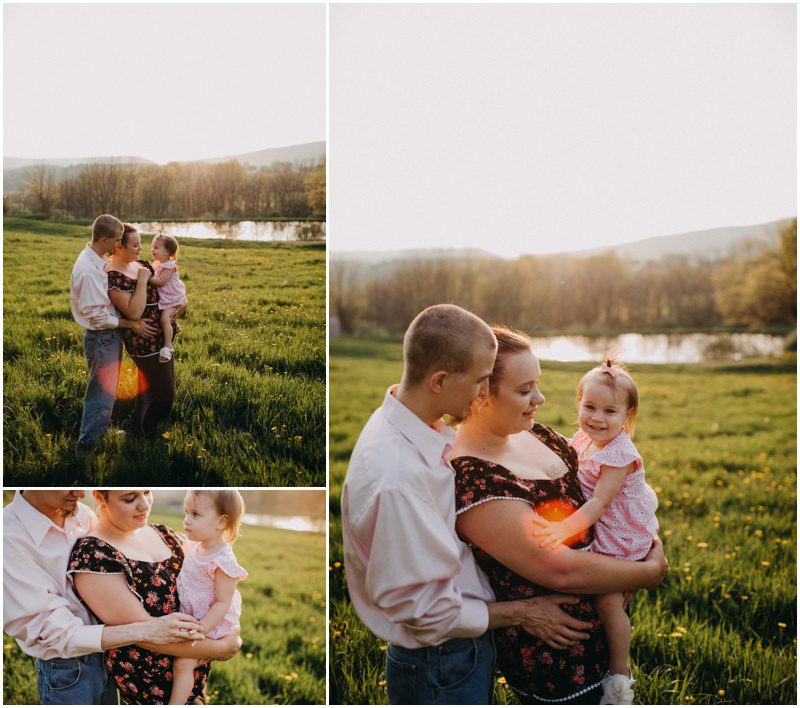 glowing sunset photos ,Adorable Family Portrait Session in Bloomsburg, Pennsylvania