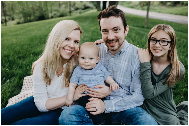 formal family portrait, Beautiful Spring Family Portraits in Bloomsburg, Pennsylvania