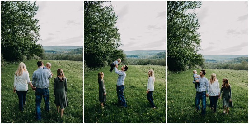 family enjoying time together, Beautiful Spring Family Portraits in Bloomsburg, Pennsylvania