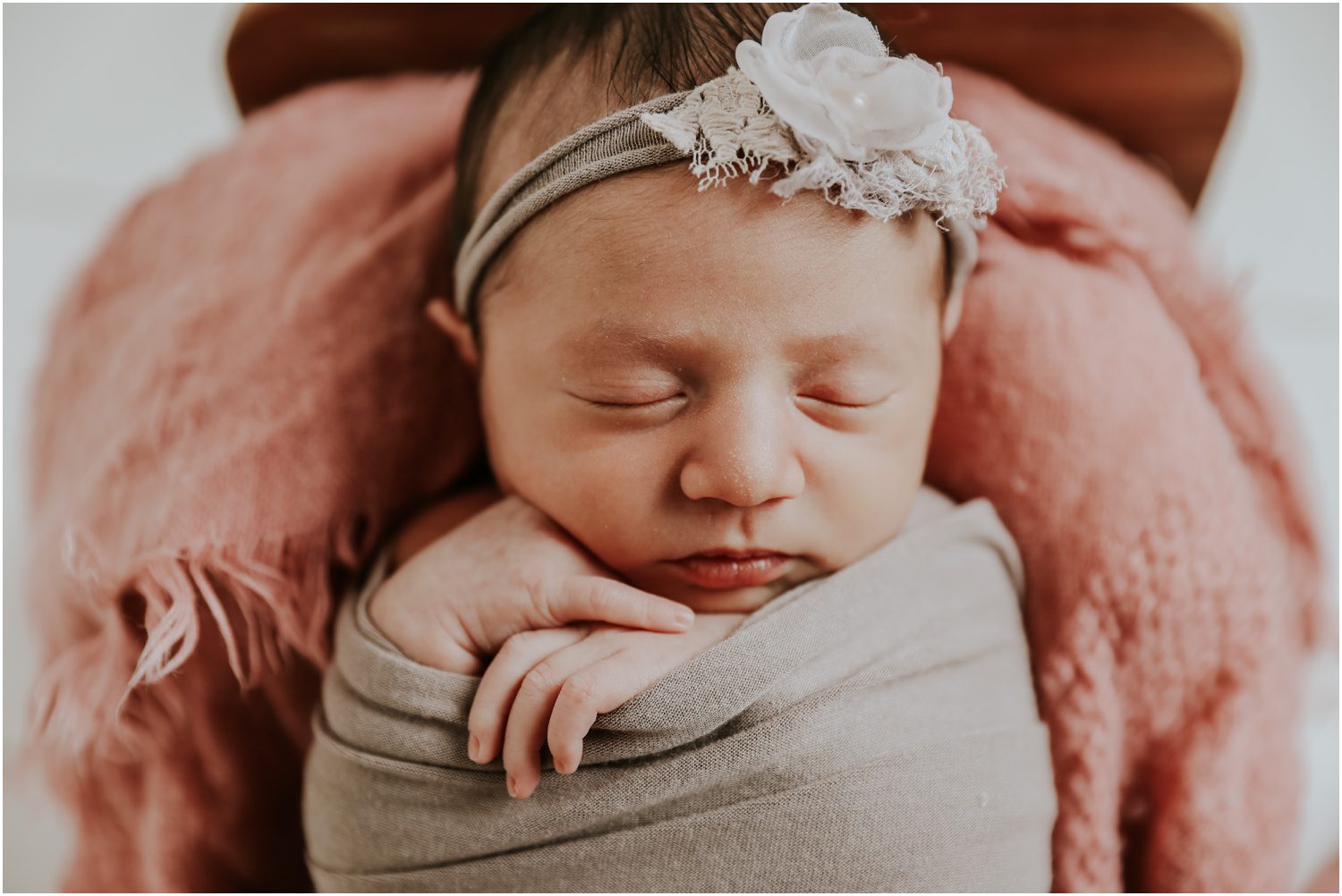 NEPA Studio Newborn Photographer, closeup of baby face