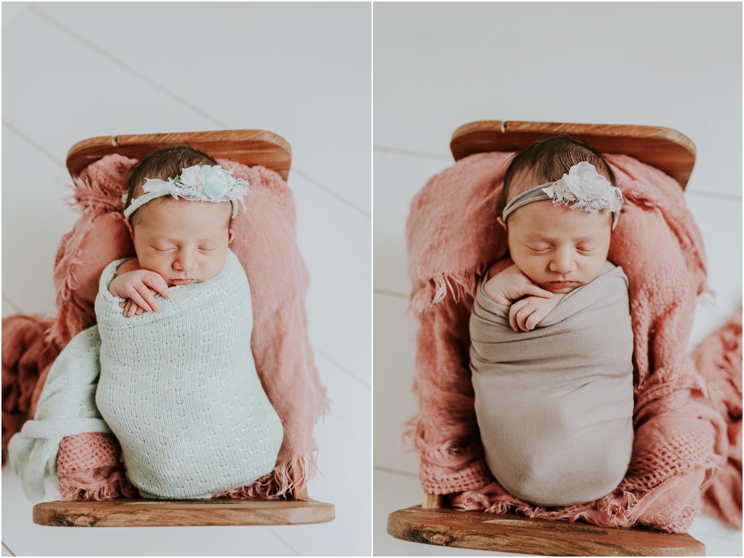 baby in a bed, NEPA Studio Newborn Photographer
