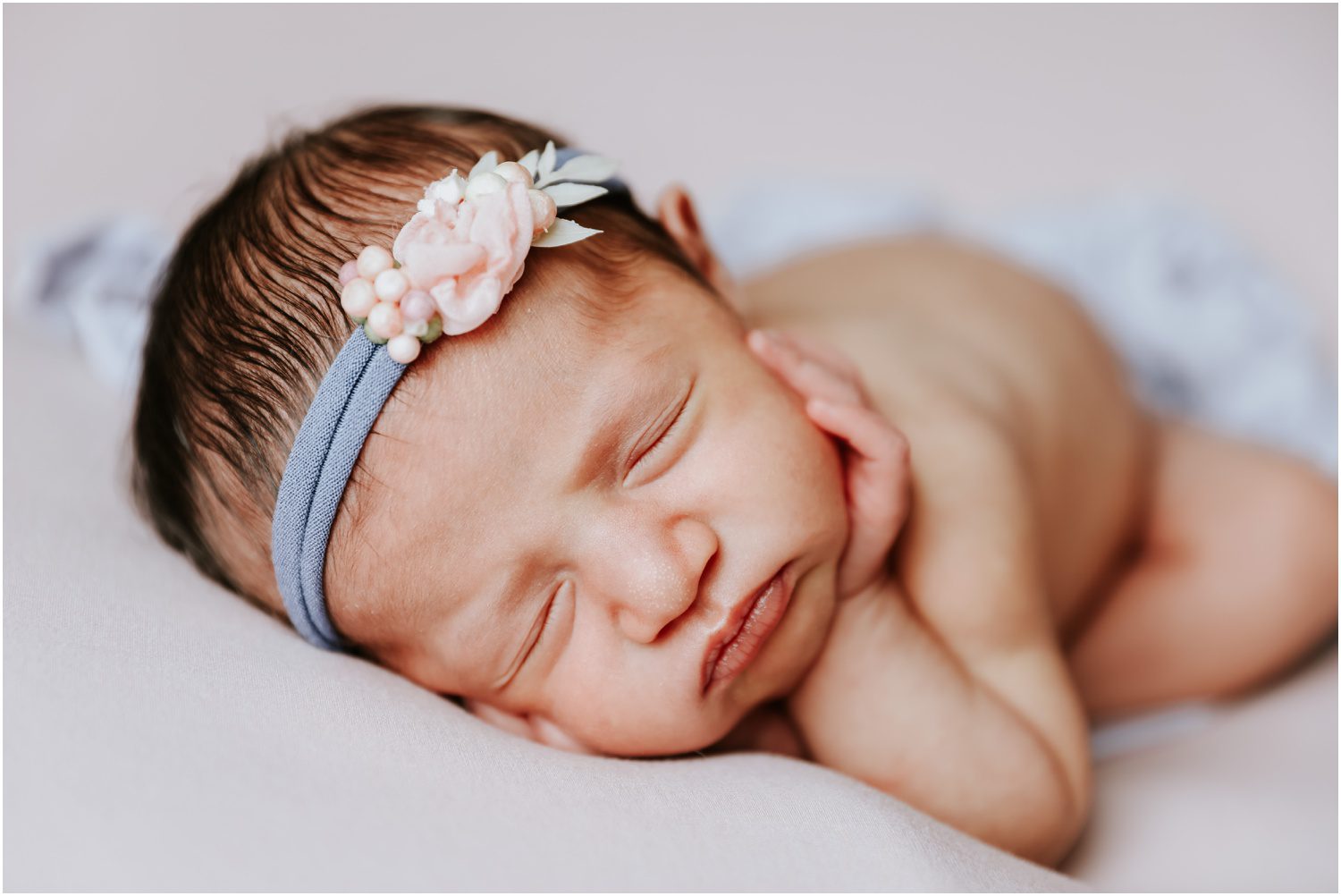 NEPA Studio Newborn Photographer, sleeping baby, baby girl