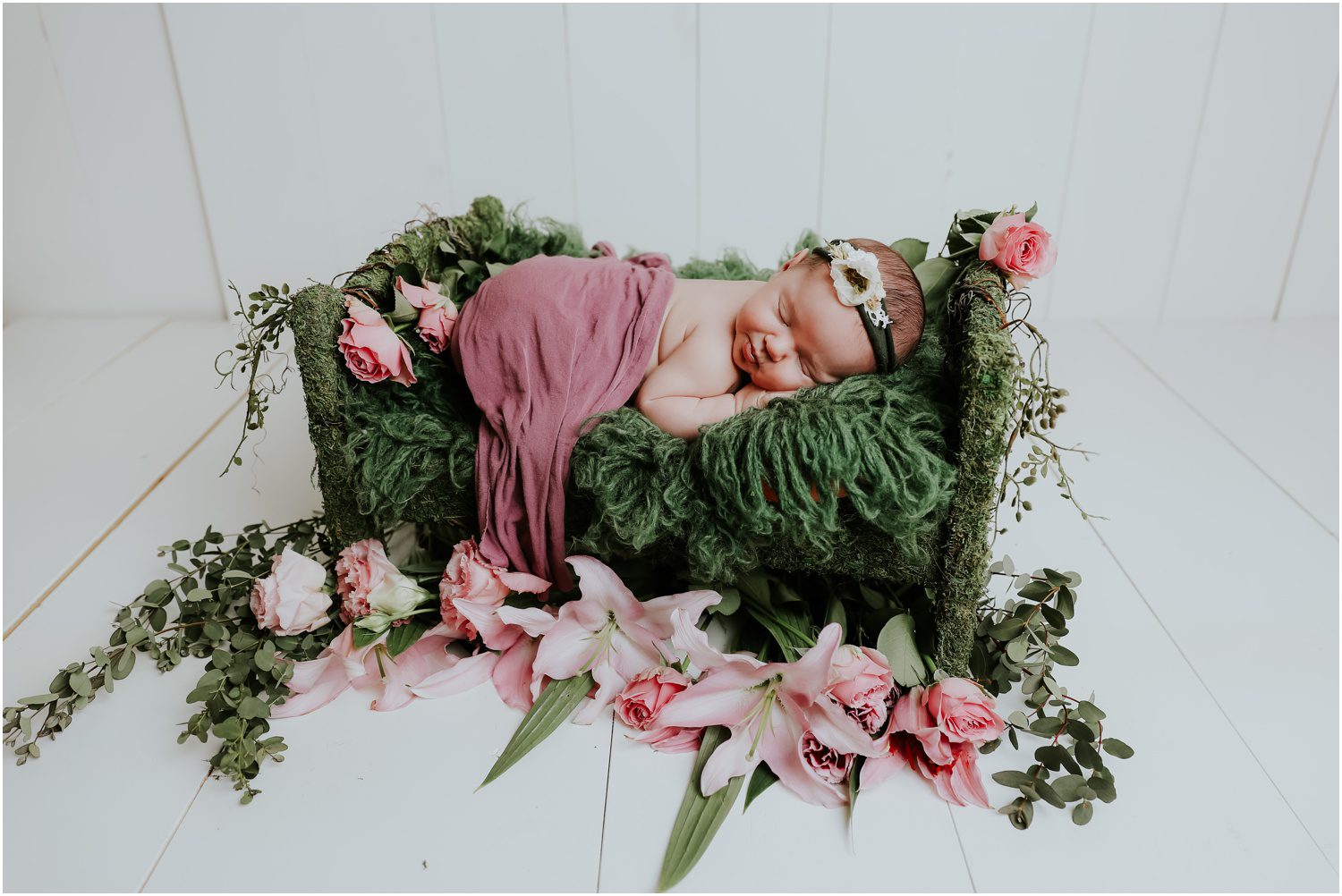 baby in fairytale bed, Columbia County, Pennsylvania Newborn Photographer