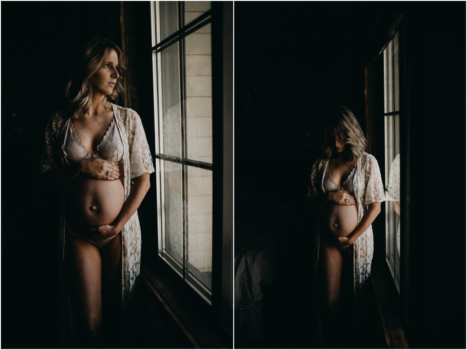 Lifestyle Maternity Portraits in NEPA, natural light, in home pregnancy photos 